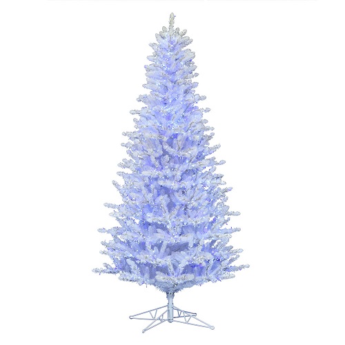 9' Shiny White Spruce - Artificial Trees & Floor Plants - Winter White Christmas Tree 9 foot